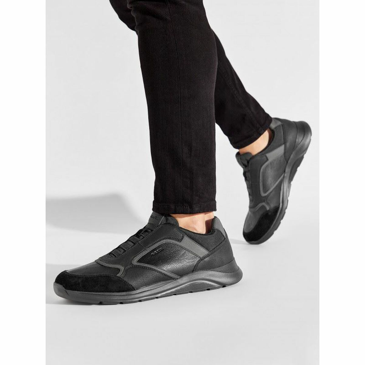Sportskor Casual Herr Geox Damiano Svart - 2