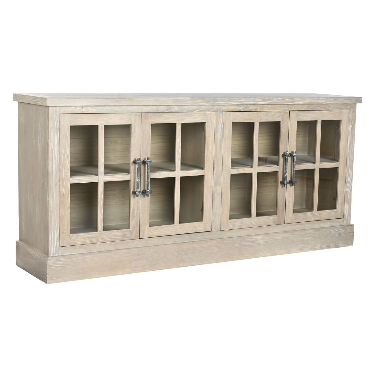 Skänk Home ESPRIT Naturell Trä Glas 180 x 40 x 82 cm