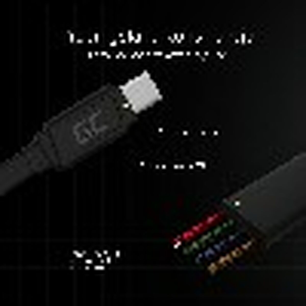 USB-kabel Green Cell KABGC03 Svart 25 cm - 2