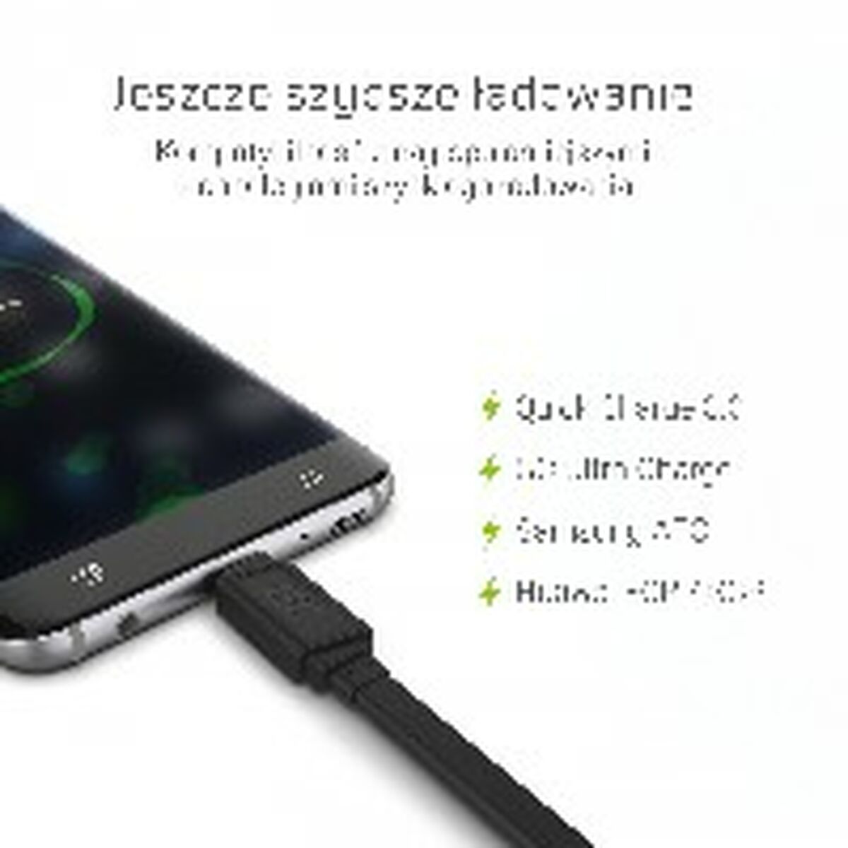 USB-kabel Green Cell KABGC03 Svart 25 cm - 6