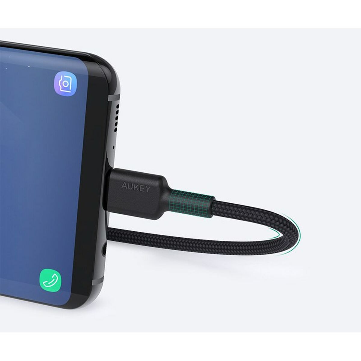 Kabel USB till Lightning Aukey CB-CD30 Svart 90 cm - 2