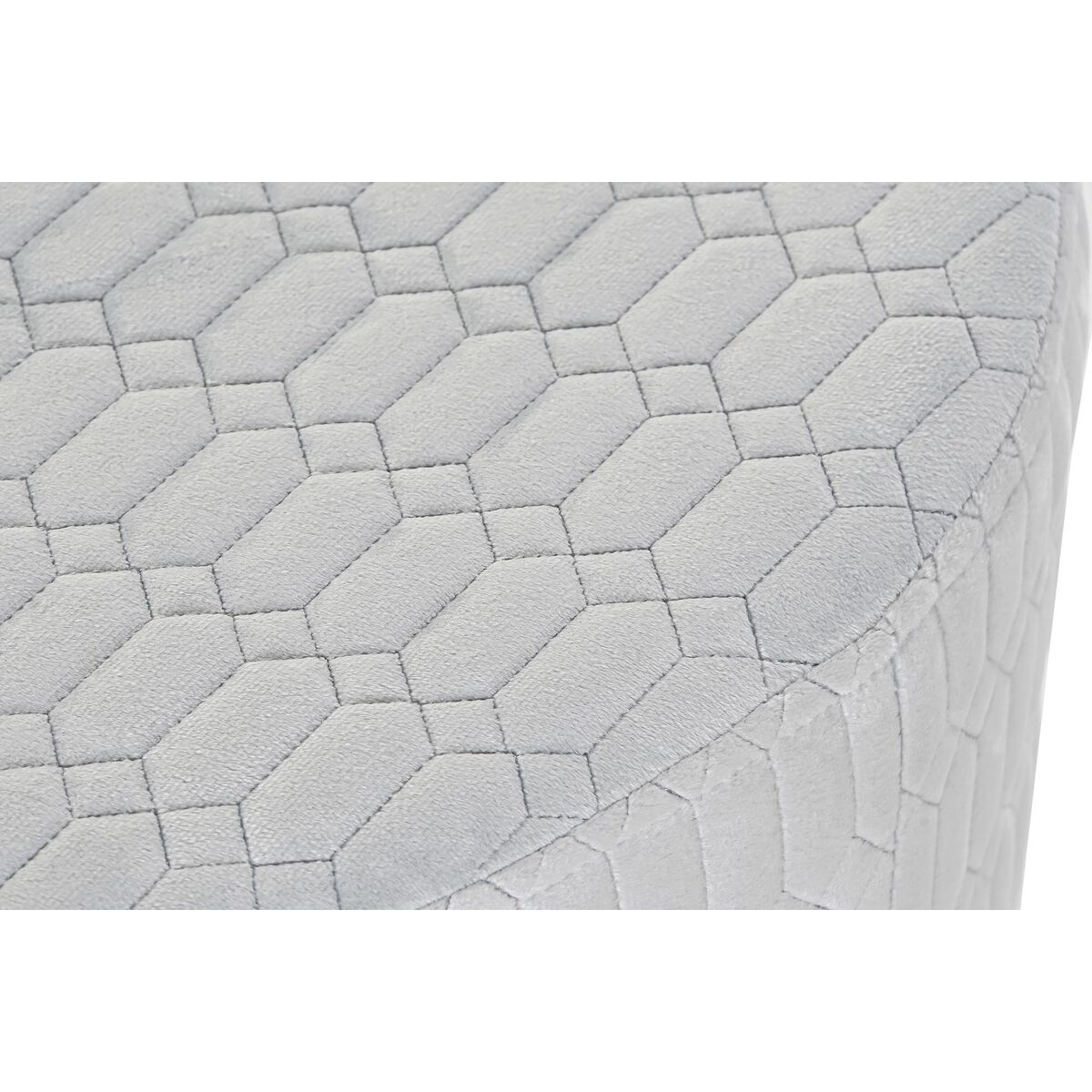 Fotpall DKD Home Decor Polyester Himmelsblå Badsvamp Trä MDF (55 x 55 x 35 cm) - 5