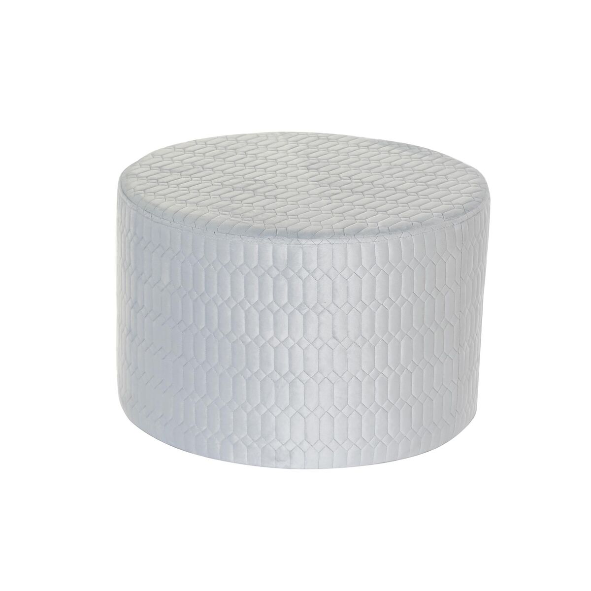 Fotpall DKD Home Decor Polyester Himmelsblå Badsvamp Trä MDF (55 x 55 x 35 cm) - 3