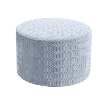 Fotpall DKD Home Decor Polyester Himmelsblå Badsvamp Trä MDF (55 x 55 x 35 cm)