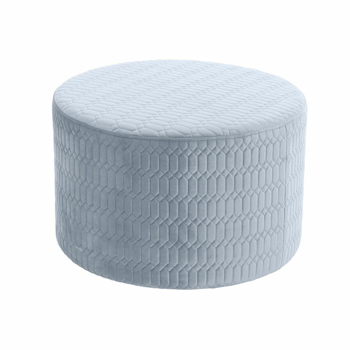 Fotpall DKD Home Decor Polyester Himmelsblå Badsvamp Trä MDF (55 x 55 x 35 cm) - 2