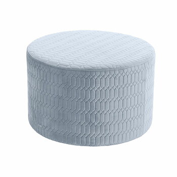 Fotpall DKD Home Decor Polyester Himmelsblå Badsvamp Trä MDF (55 x 55 x 35 cm)