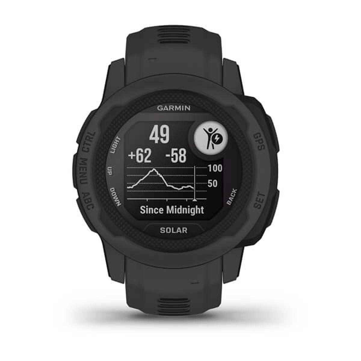 Smartklocka GARMIN Instinct 2 Solar Mörkgrå 0,79" Svart Grafit - 7
