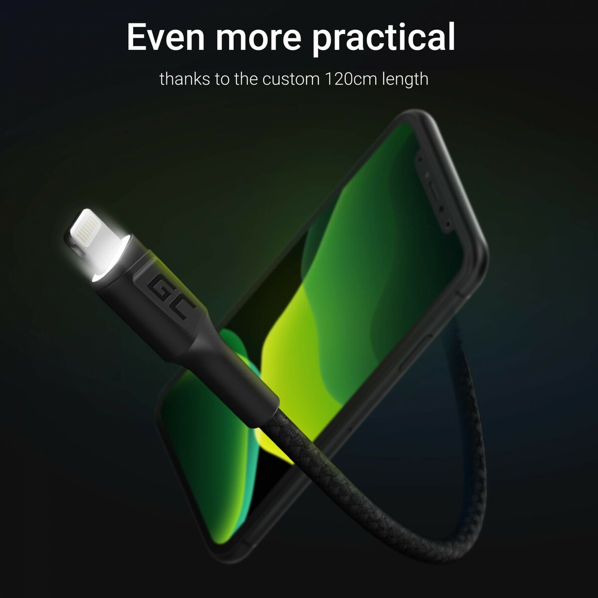 Kabel Lightning Green Cell KABGC05 Svart 1,2 m - 7