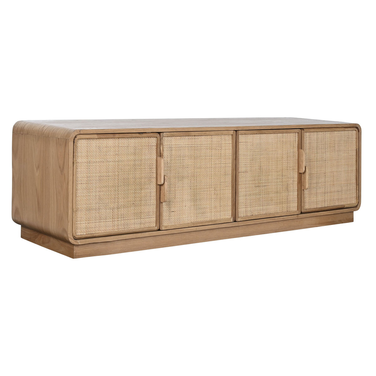 TV-möbler Home ESPRIT Naturell Rattan Tölgy 157 x 40 x 46 cm