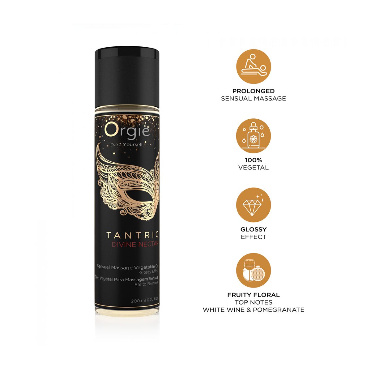 Erotisk Massageolja Orgie TANTRIC DIVINE NECTAR 200 ml - 2