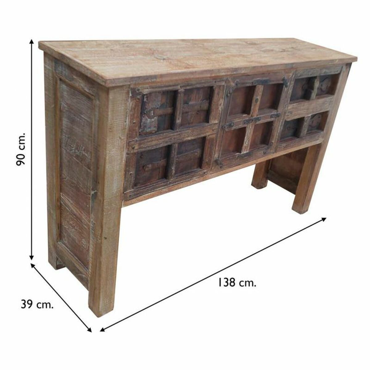 Mottagare Alexandra House Living Brun 39 x 90 x 138 cm - 6