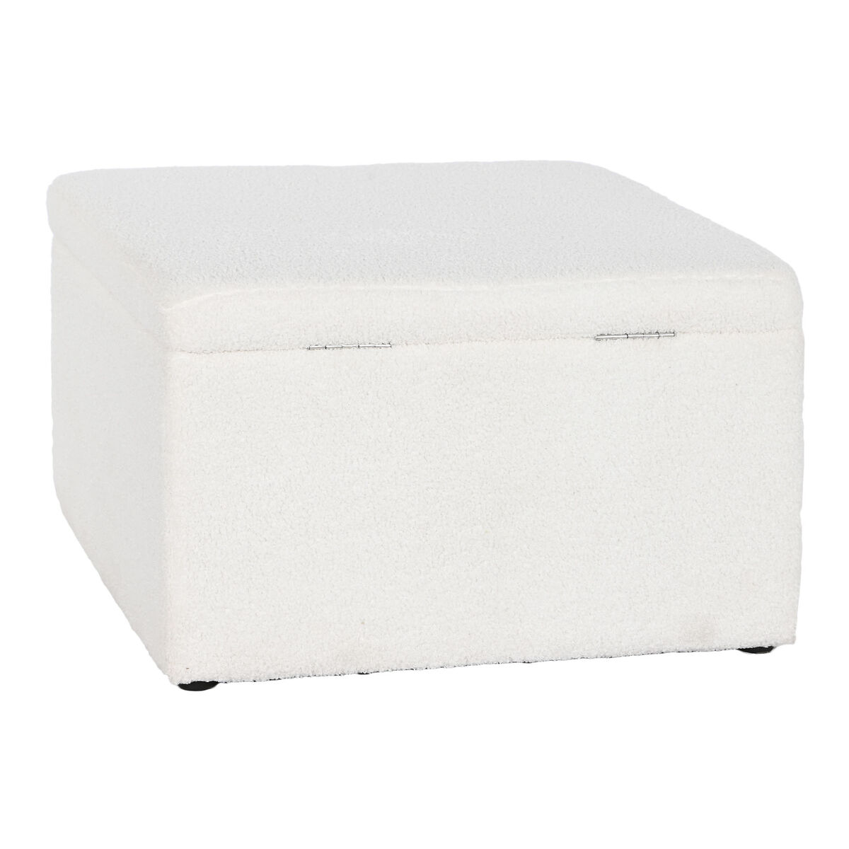 Sittpall Home ESPRIT Vit Polyester Trä MDF 60 x 60 x 36 cm - 2