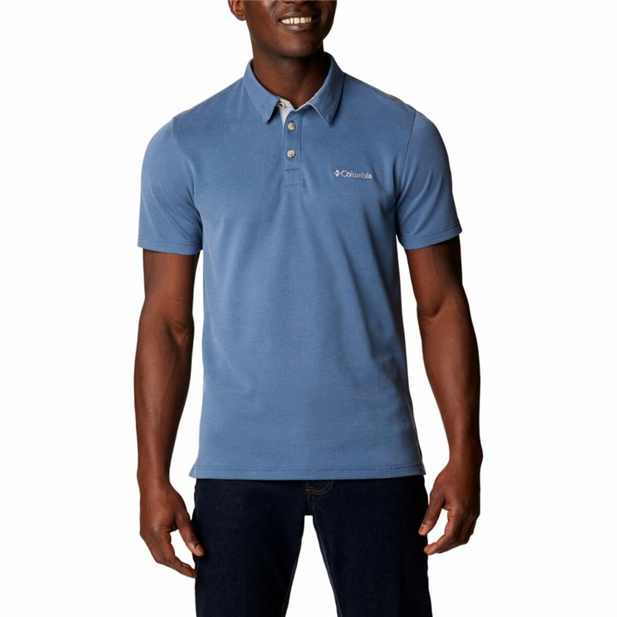 Polotröja kortärmad Herr Columbia Nelson Point™ Indigo