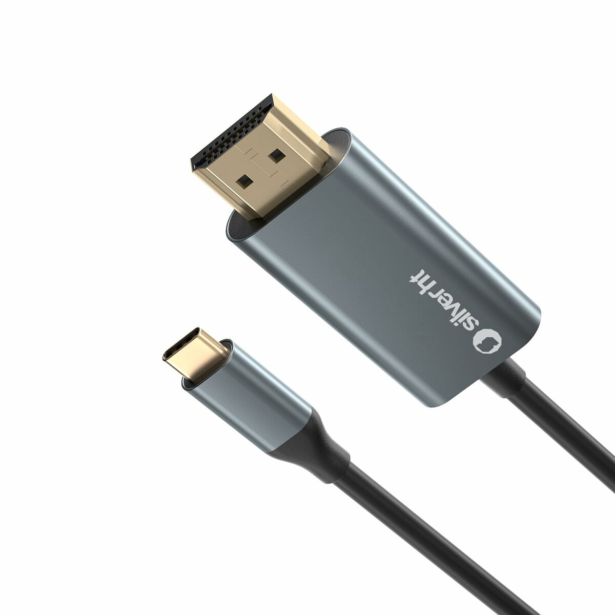 USB-C till HDMI Kabel Silver HT LOGAN Svart