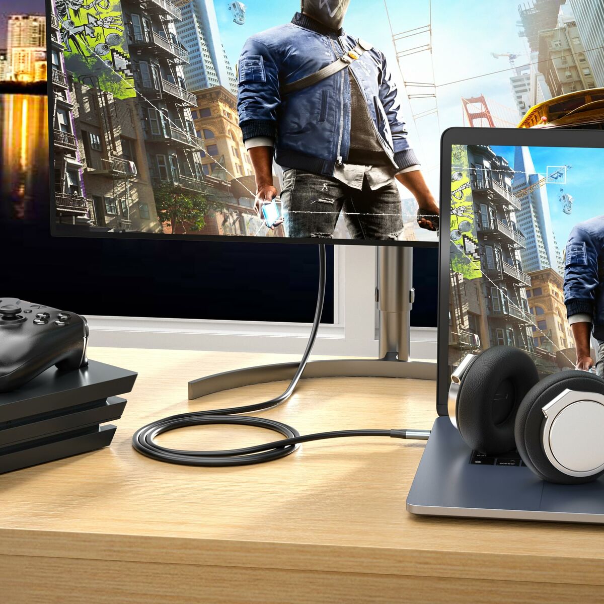 USB-C till HDMI Kabel Silver HT LOGAN Svart - 4