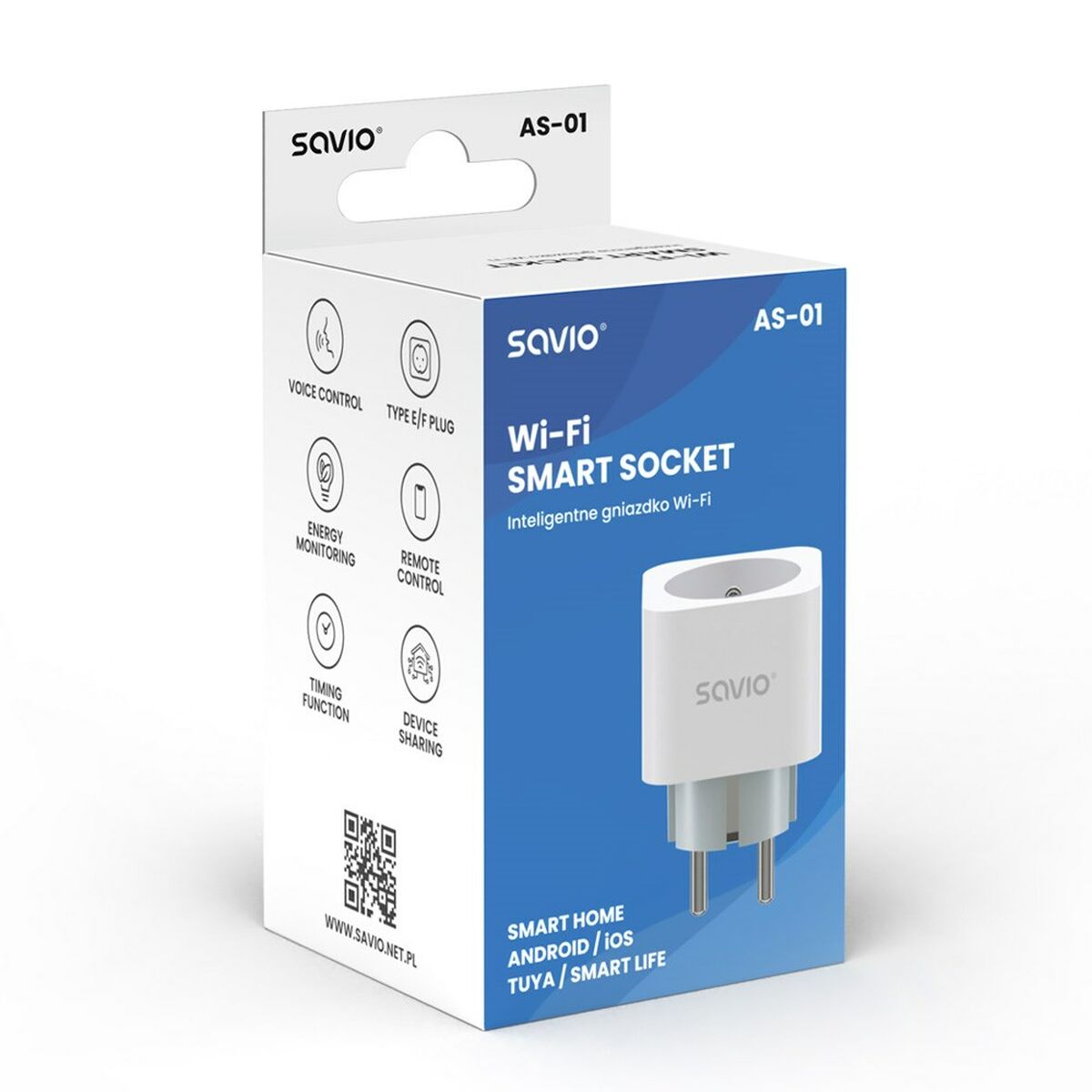 Smartkontakt OR: Intelligent Kontakt Savio AS-01 Wi-Fi - 7