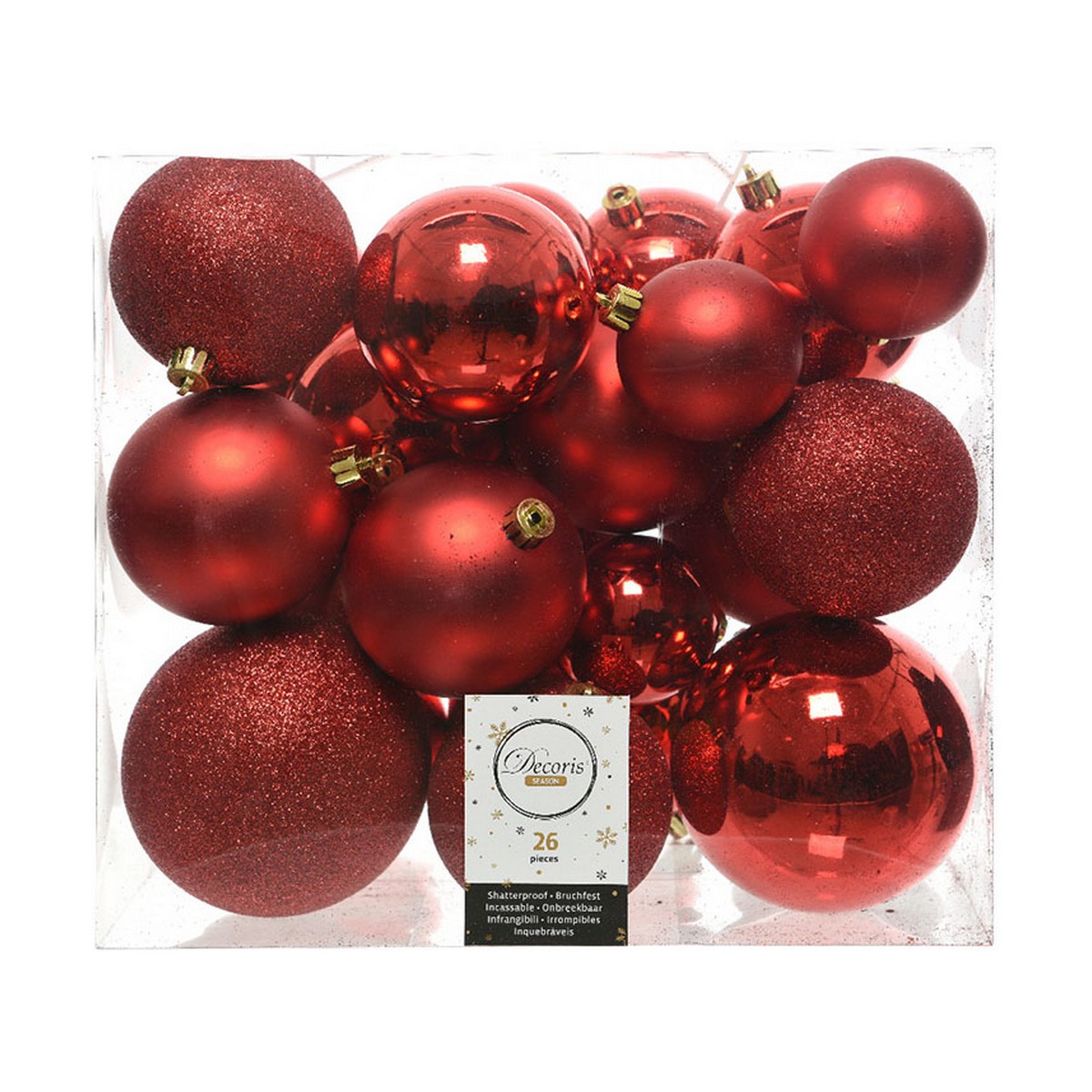 Julgranskulor Decoris Röd - 4