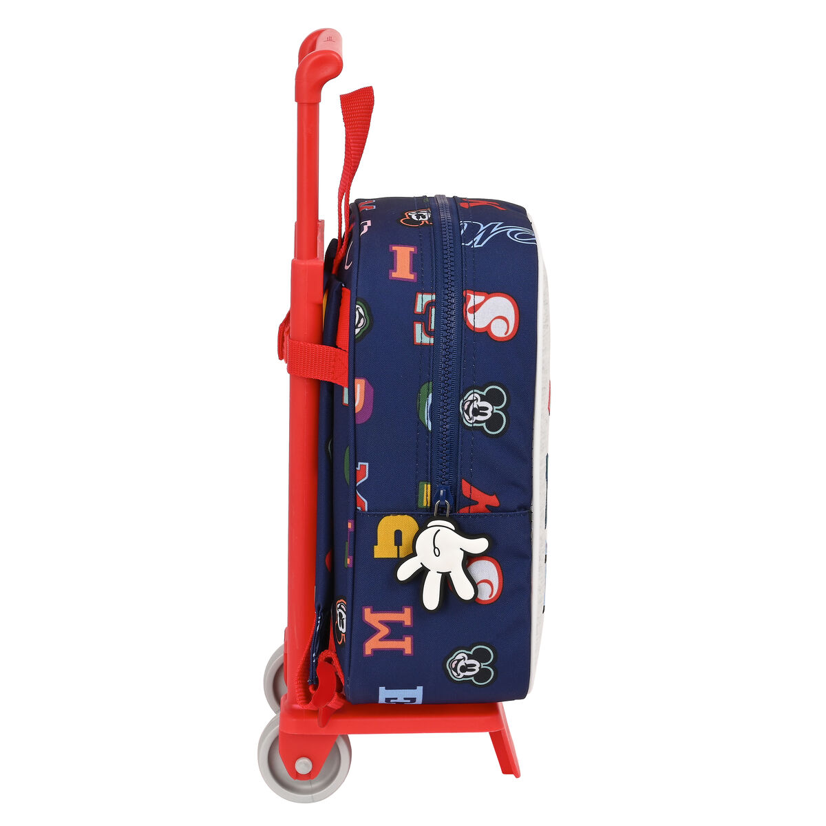 Skolväska med hjul Mickey Mouse Clubhouse Only one Marinblå 22 x 27 x 10 cm - 3