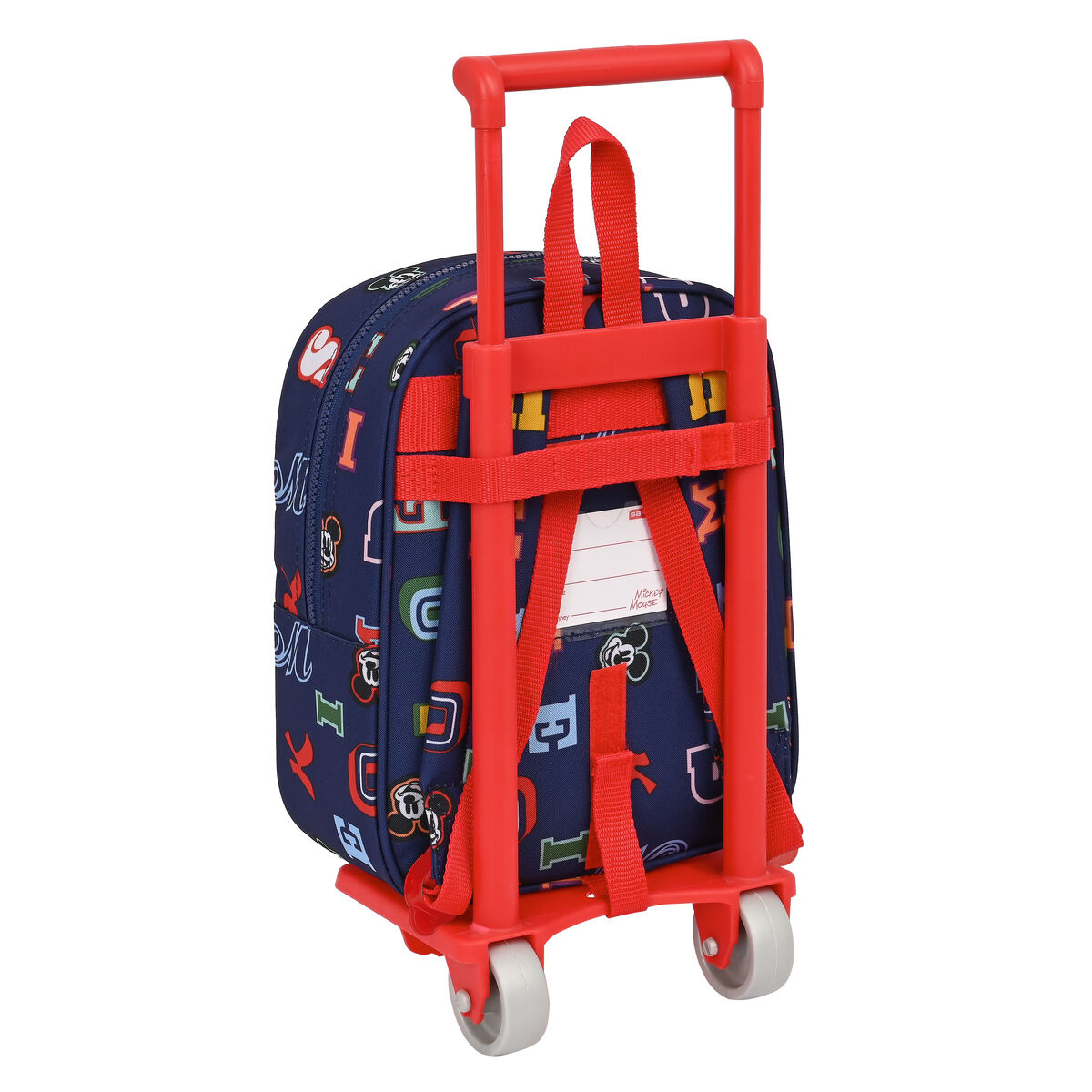 Skolväska med hjul Mickey Mouse Clubhouse Only one Marinblå 22 x 27 x 10 cm - 5