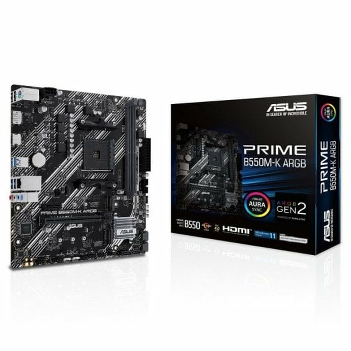 Moderkort Asus B550M-K ARGB AMD B550