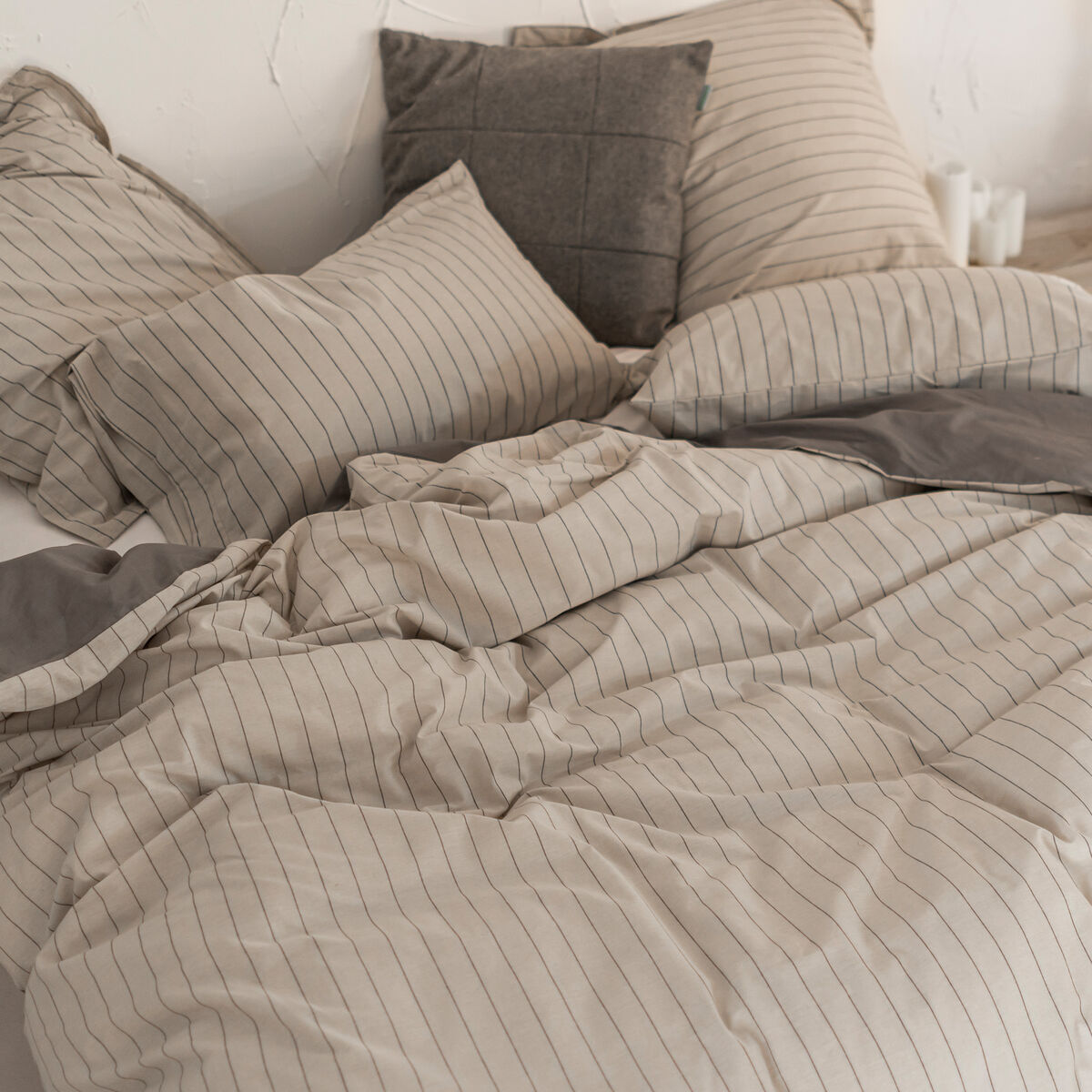 Påslakan HappyFriday Basic Oxford Beige 240 x 220 cm - 3