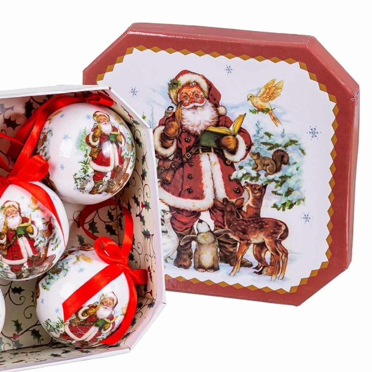 Julgranskulor Multicolour Papper Polyfoam Tomte 7,5 x 7,5 x 7,5 cm (5 antal) - 4