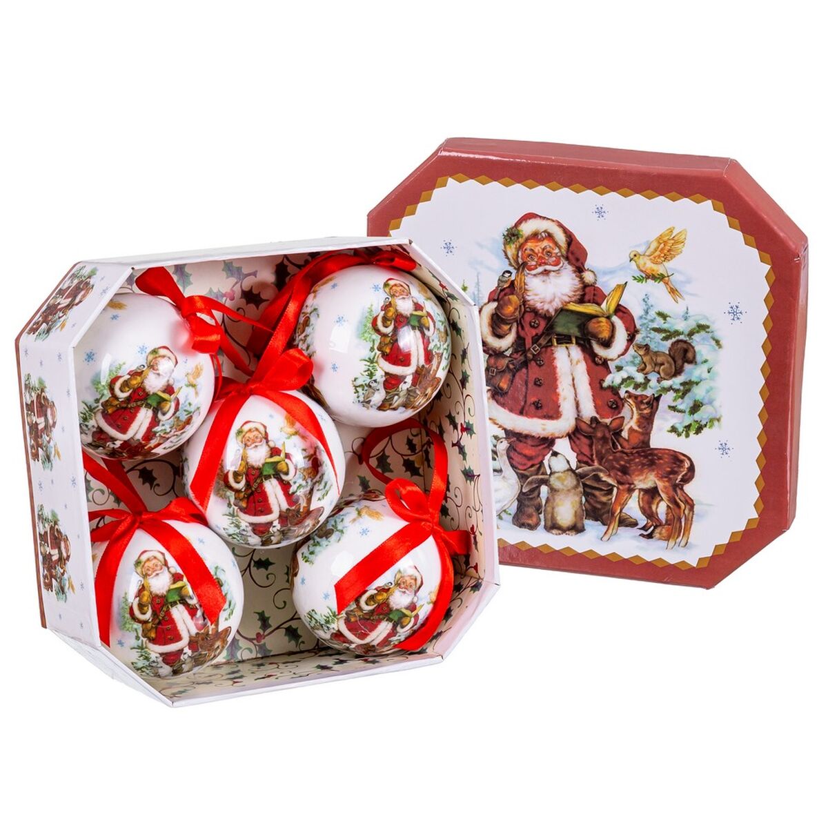 Julgranskulor Multicolour Papper Polyfoam Tomte 7,5 x 7,5 x 7,5 cm (5 antal) - 3