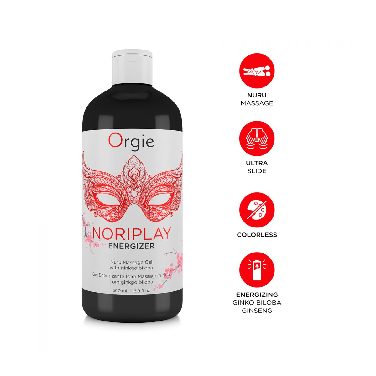 Erotisk Massageolja Orgie Noriplay Energizer 500 ml - 3