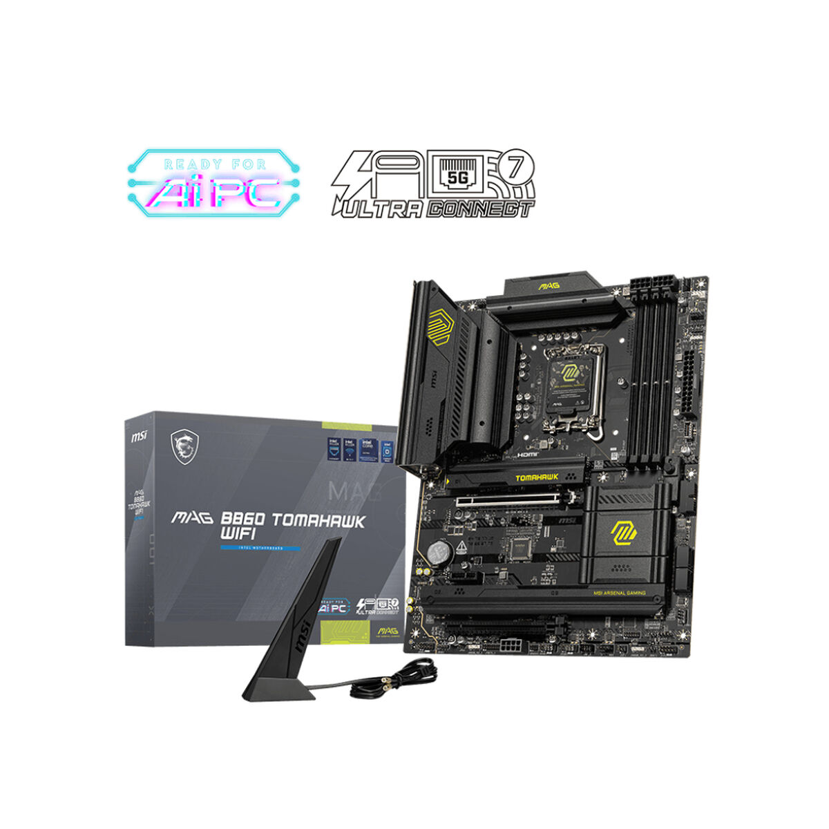 Moderkort MSI MAG B860 TOMAHAWK WIFI ATX D5 1851 AMD