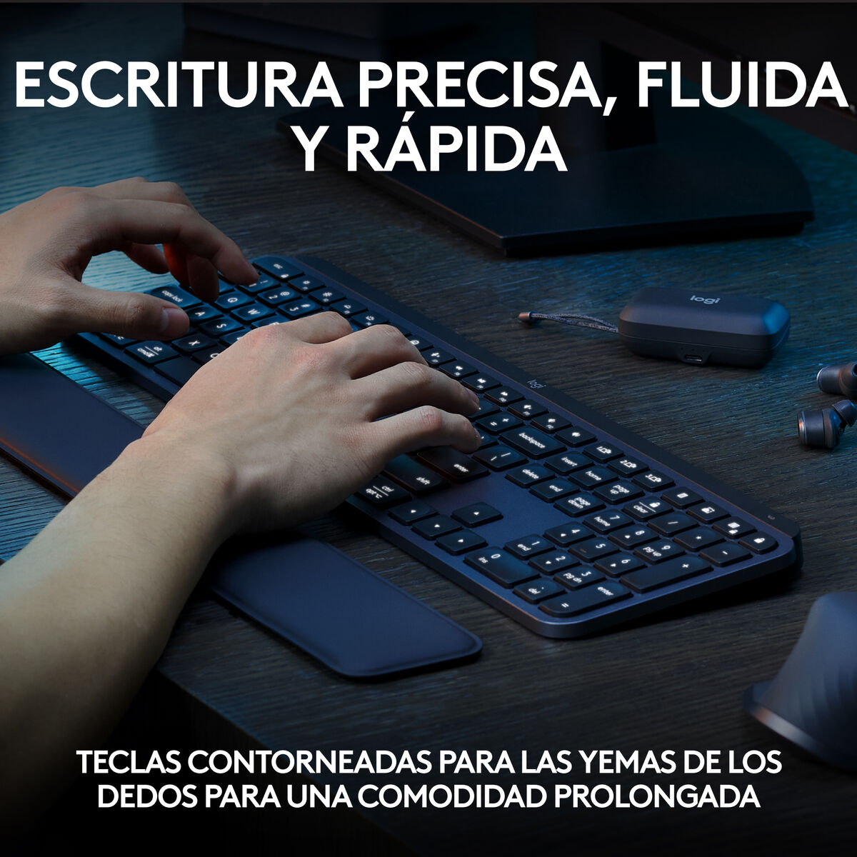 Trådlöst Tangentbord Logitech Qwerty Spanska Grafit Stål - 3