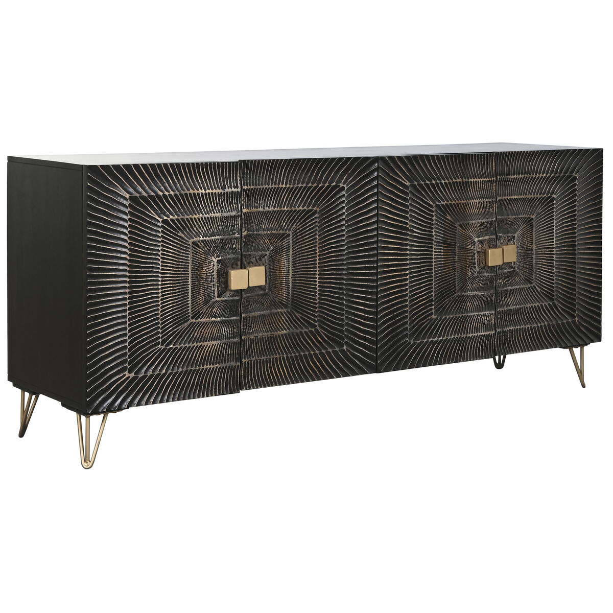 Skänk Home ESPRIT Metall Mangoträ 177 x 45 x 75 cm