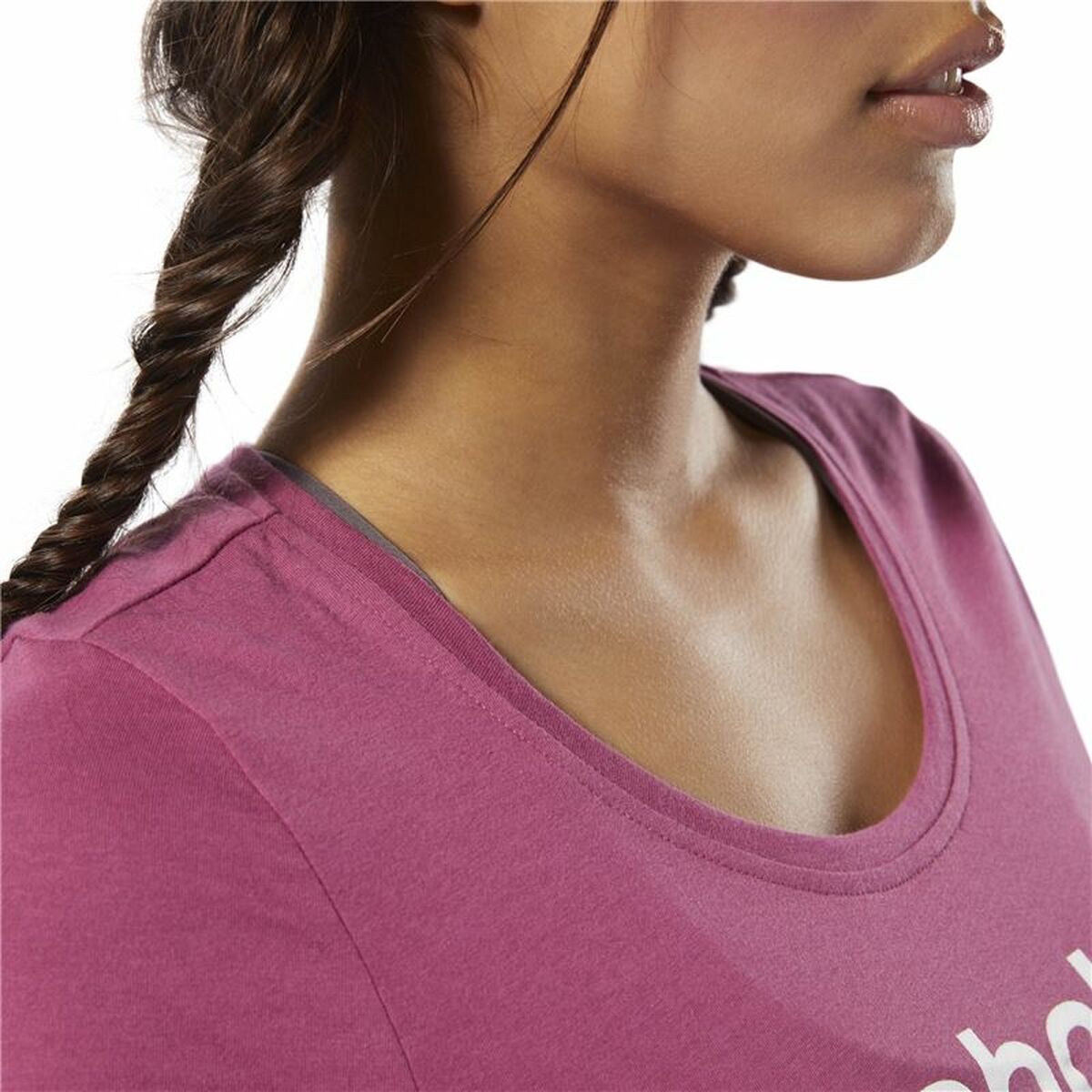T-shirt med kortärm Dam Reebok Linear Hot Rosa - 3