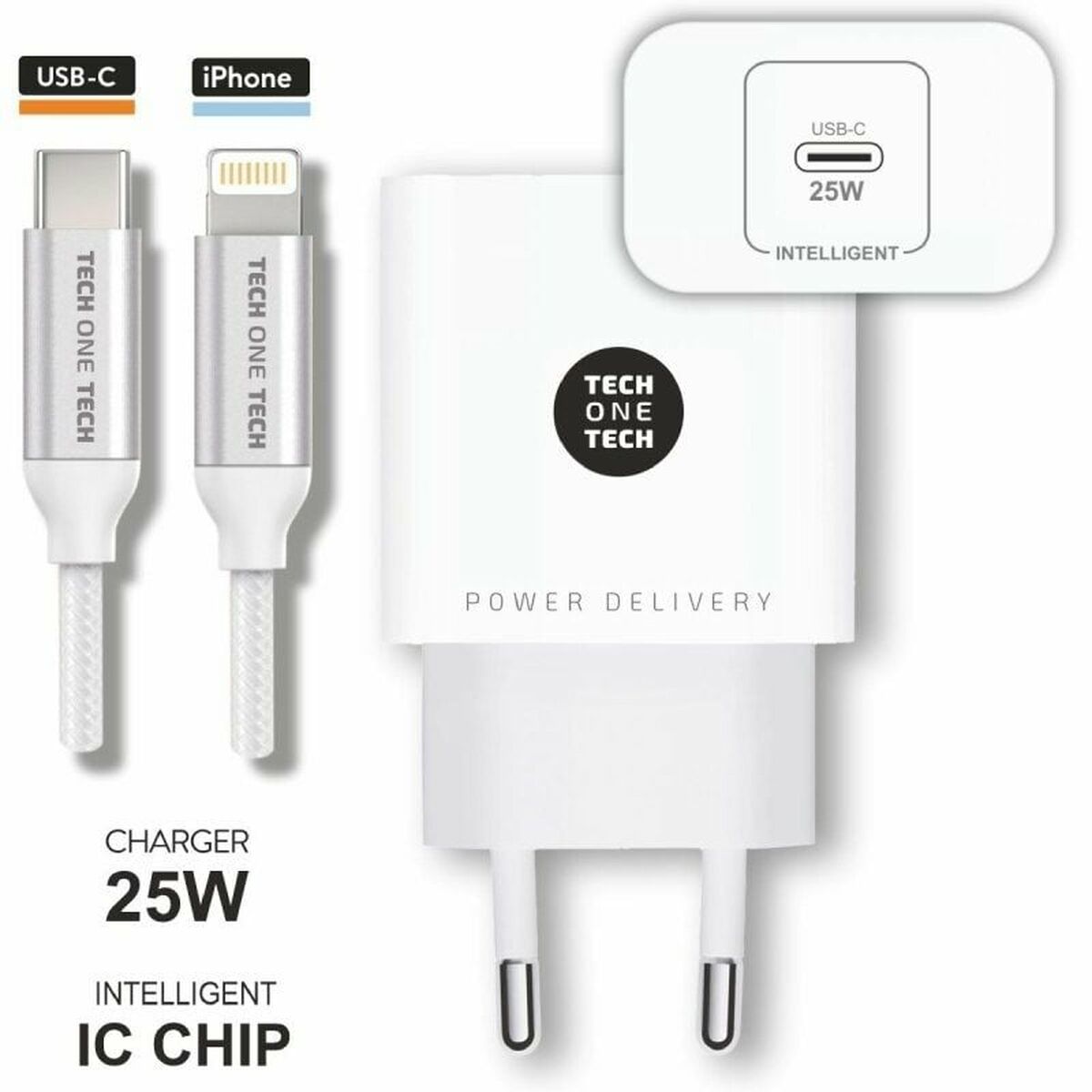 Väggladdare Tech One Tech TEC2265 25 W - 2