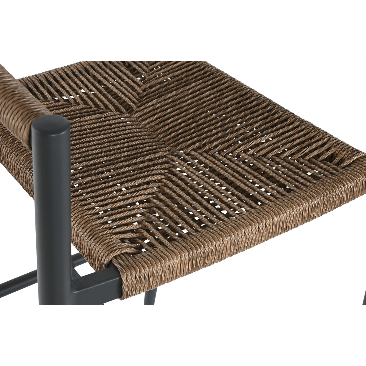 Sittpall Home ESPRIT Brun Svart Aluminium Rattan 52 x 55 x 105 cm - 7