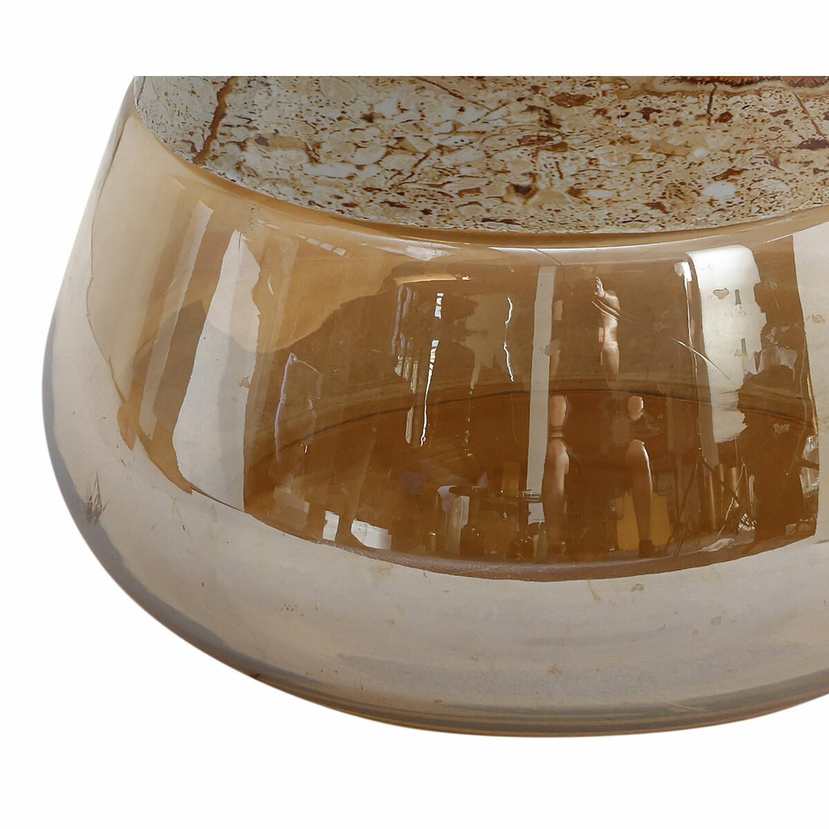 Sidobord DKD Home Decor Glas Dvobarvna Järn 50 x 50 x 49 cm - 2