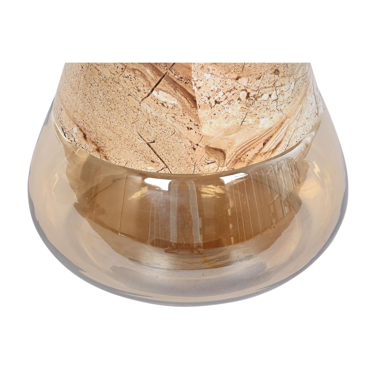 Sidobord DKD Home Decor Glas Dvobarvna Järn 50 x 50 x 49 cm - 3
