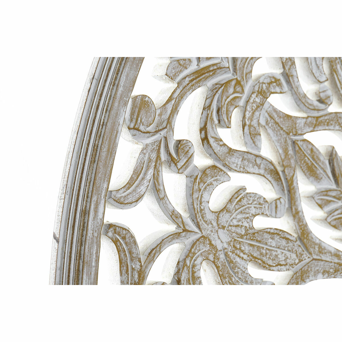 Väggdekoration DKD Home Decor Vit Romantisk Antikbehandlad 90 x 2 x 90 cm - 3