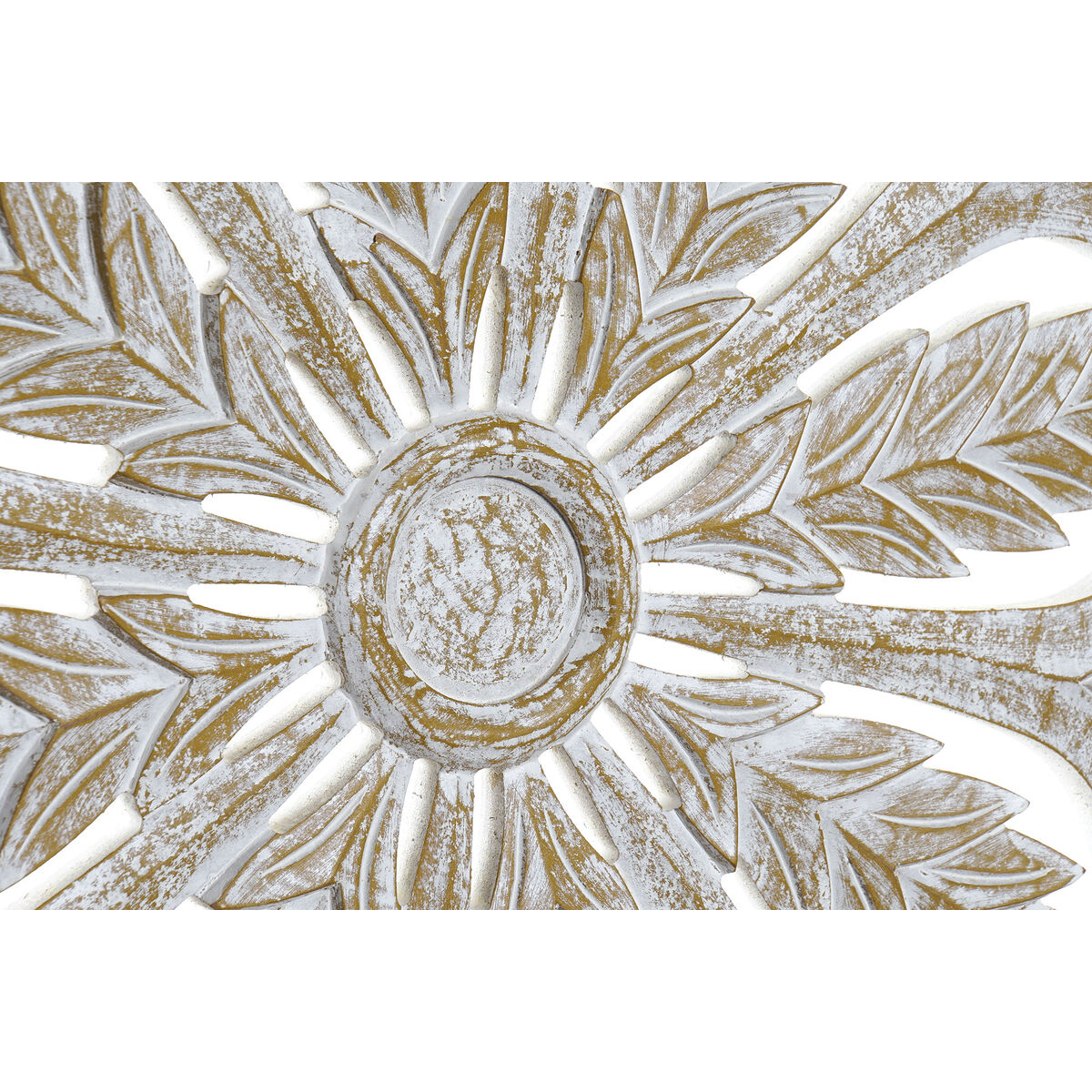 Väggdekoration DKD Home Decor Vit Romantisk Antikbehandlad 90 x 2 x 90 cm - 2
