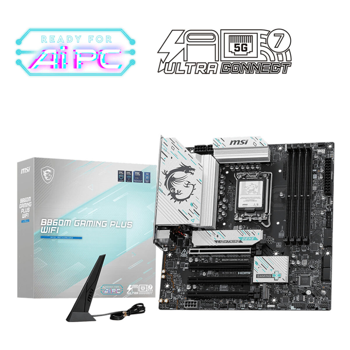 Moderkort MSI B860M GAMING PLUS WIFI AMD