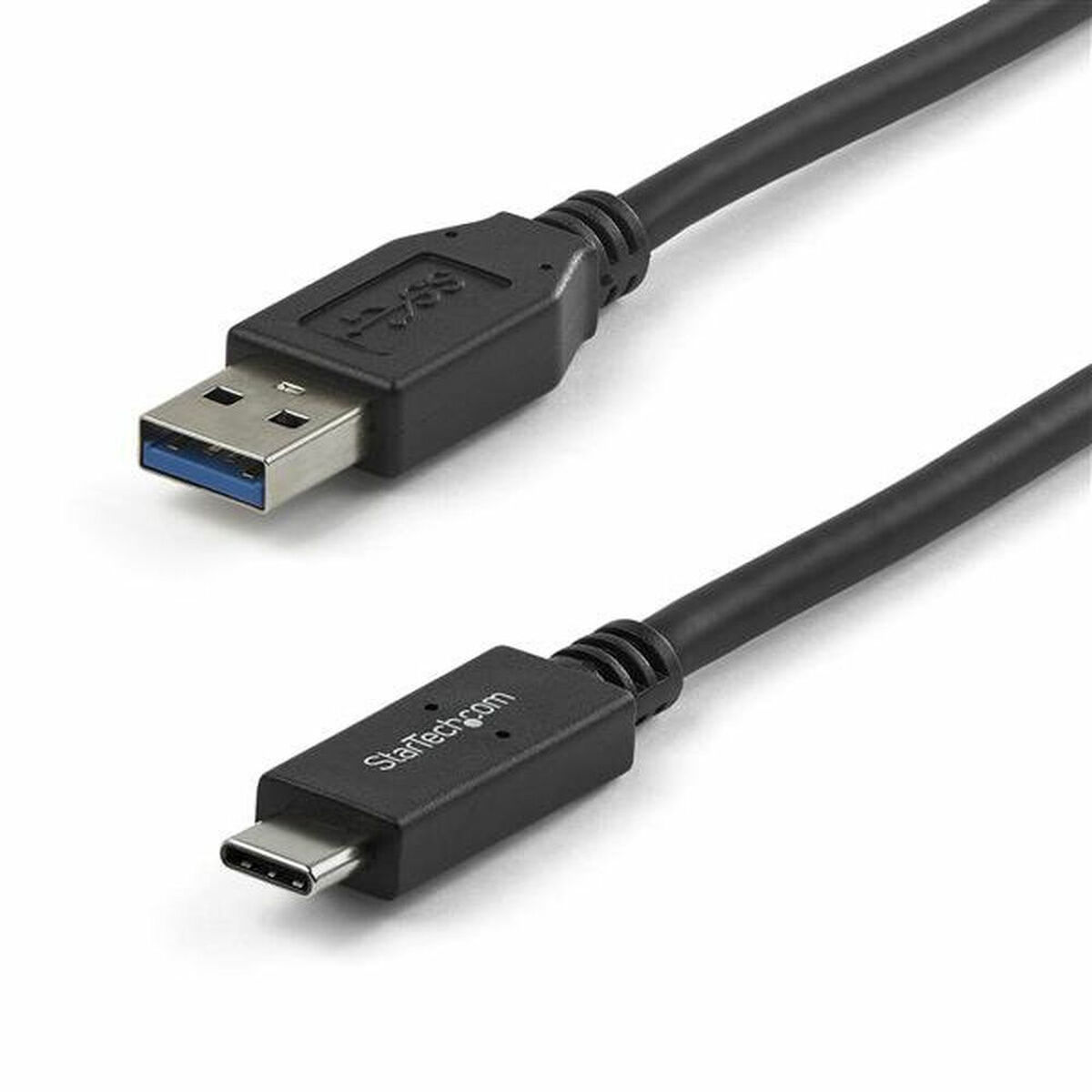 USB A till USB C Kabel Startech USB31AC1M            Svart - 4