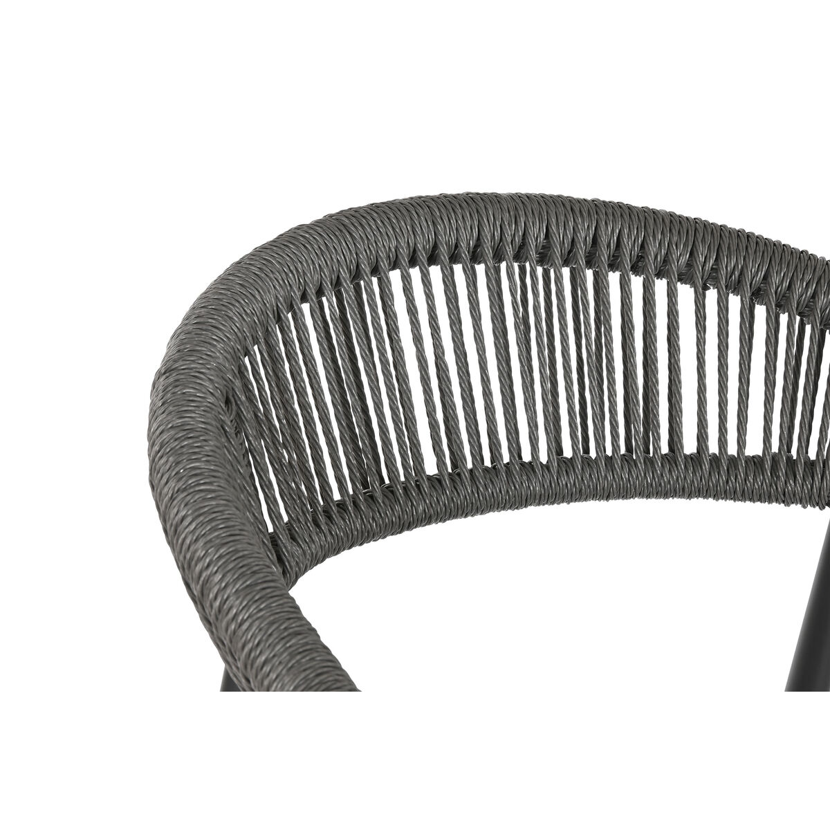 Sittpall Home ESPRIT Svart Mörkgrå Aluminium Rattan 52 x 55 x 105 cm - 5