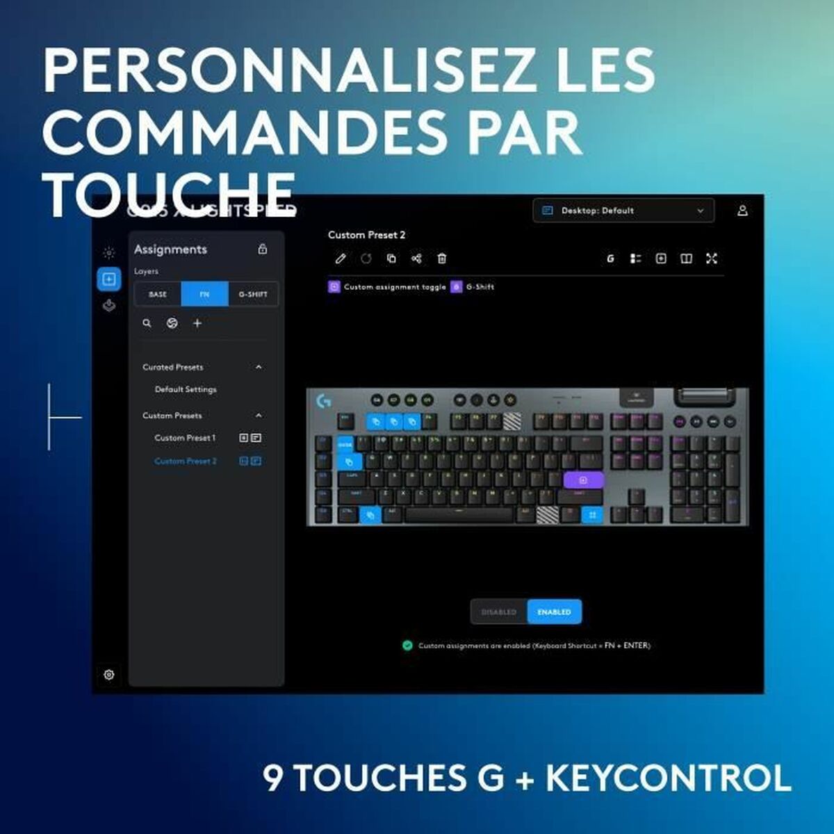 Trådlöst Tangentbord Logitech G915 TKL X Svart AZERTY - 4