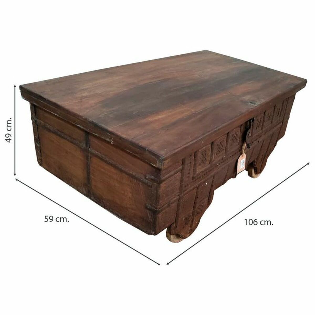 Soffbord Alexandra House Living Brun 59 x 49 x 106 cm - 6