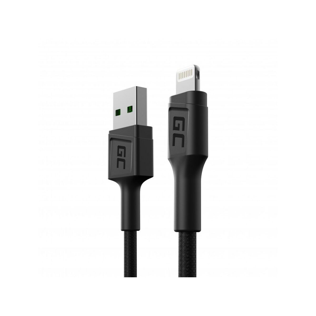 Kabel Lightning Green Cell KABGC24 Svart 30 cm