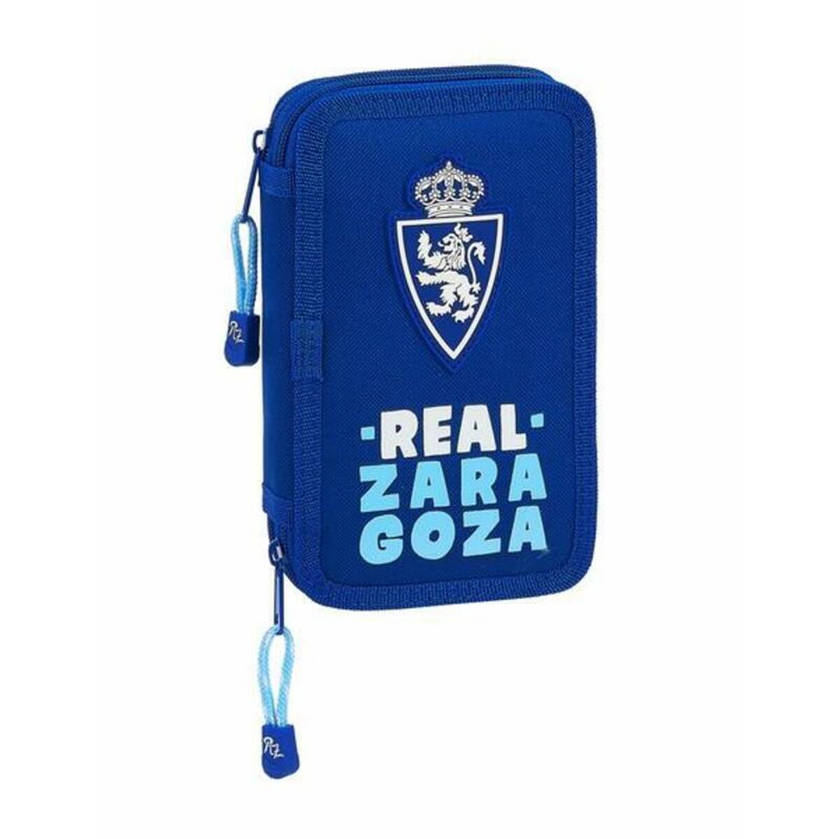 Dubbelt pennfodral Real Zaragoza Blå 12.5 x 19.5 x 4 cm (28 Delar) - 13