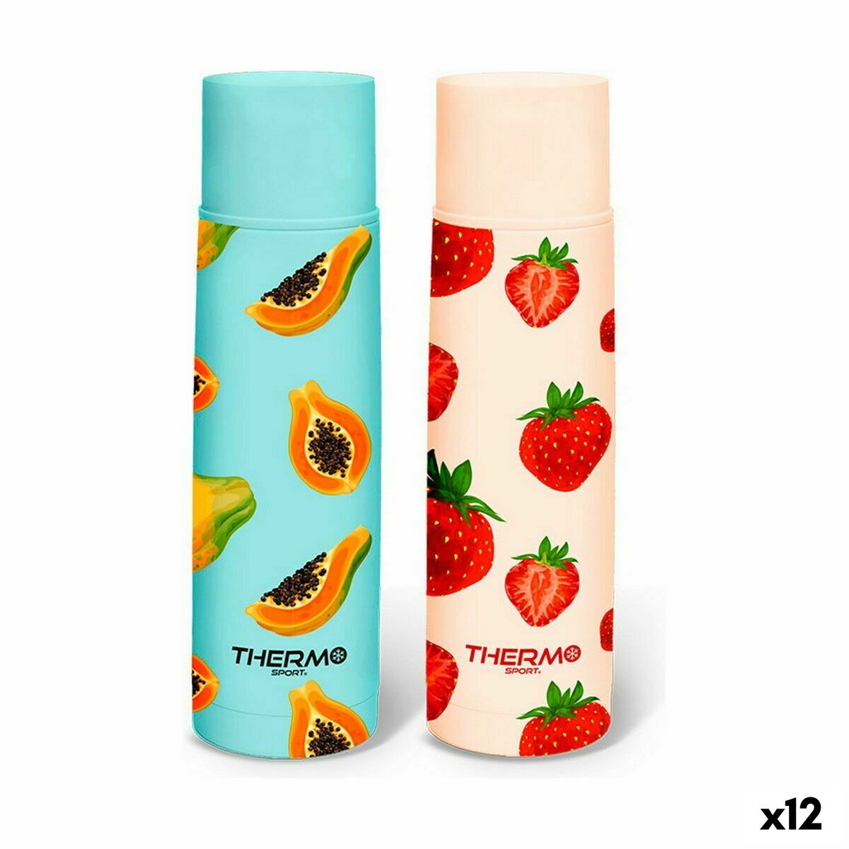 Resetermosflaska ThermoSport Frukter Rostfritt stål 500 ml (12 antal)