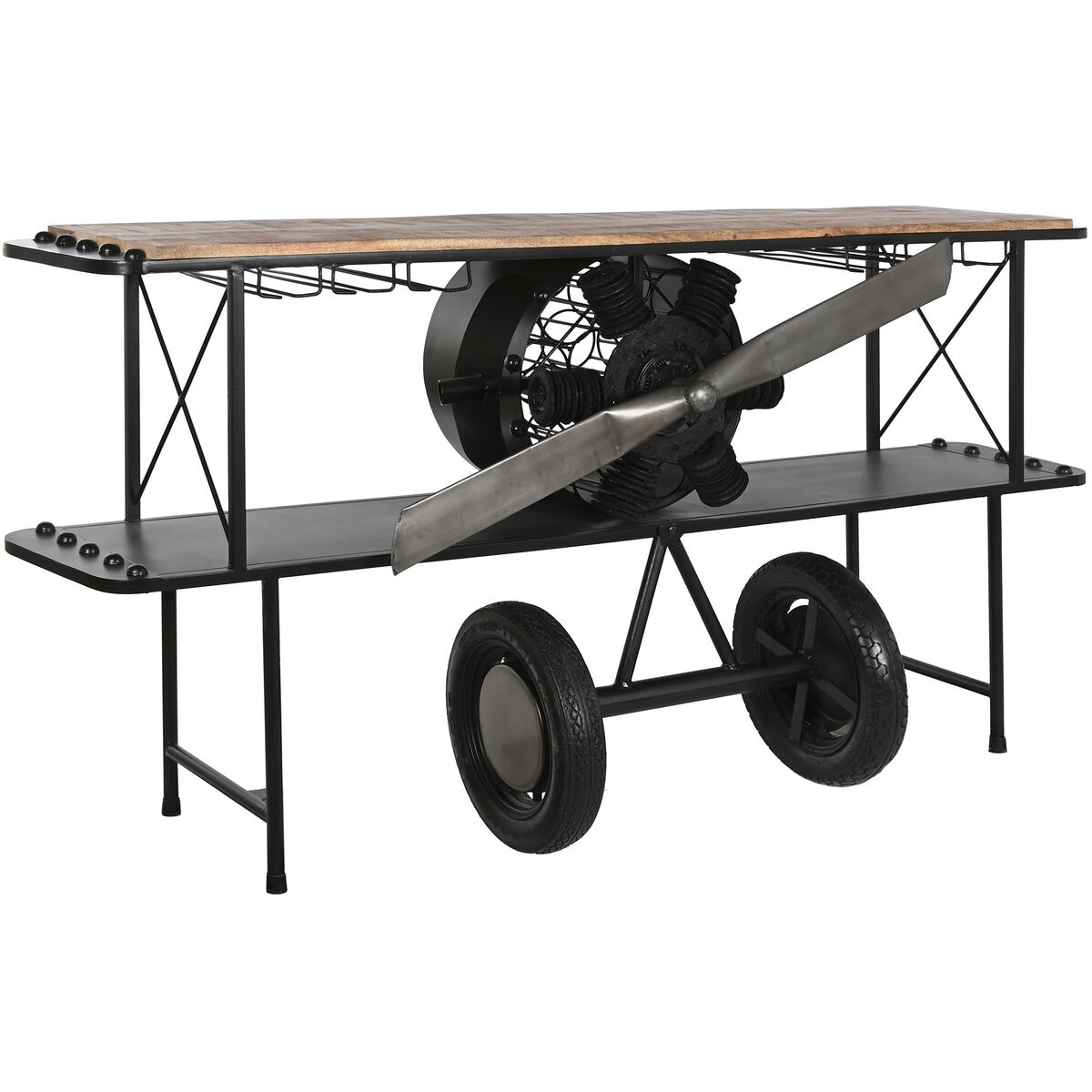 Mottagare Home ESPRIT Brun Svart 191 x 58 x 96 cm 191 x 58 x 91 cm