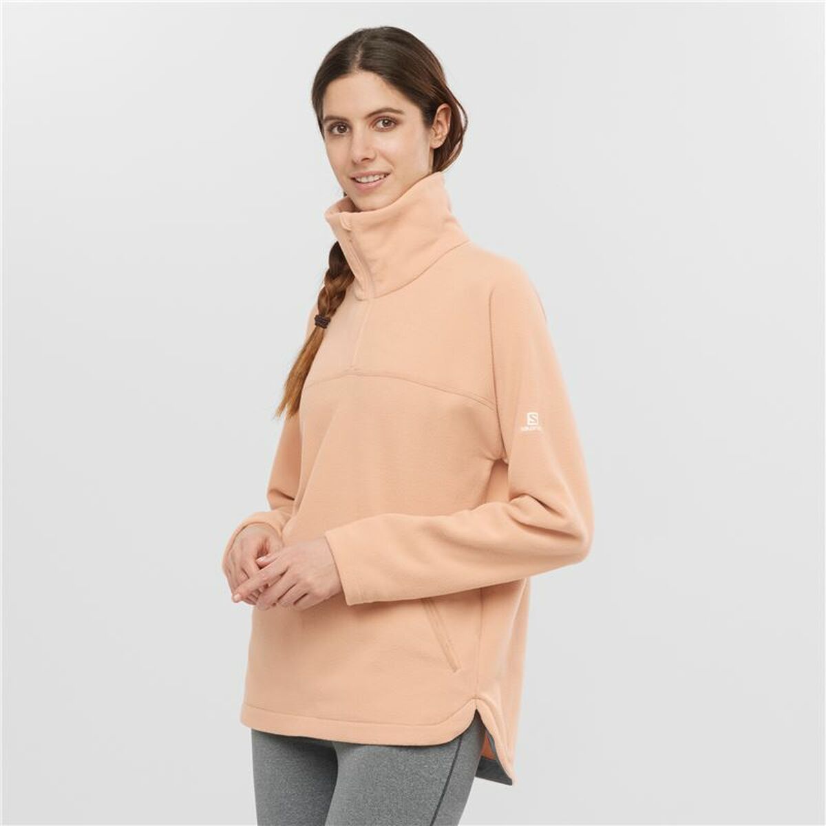 Fleecefoder Salomon Essentiall Cosy Kvinna Ljusrosa - 5