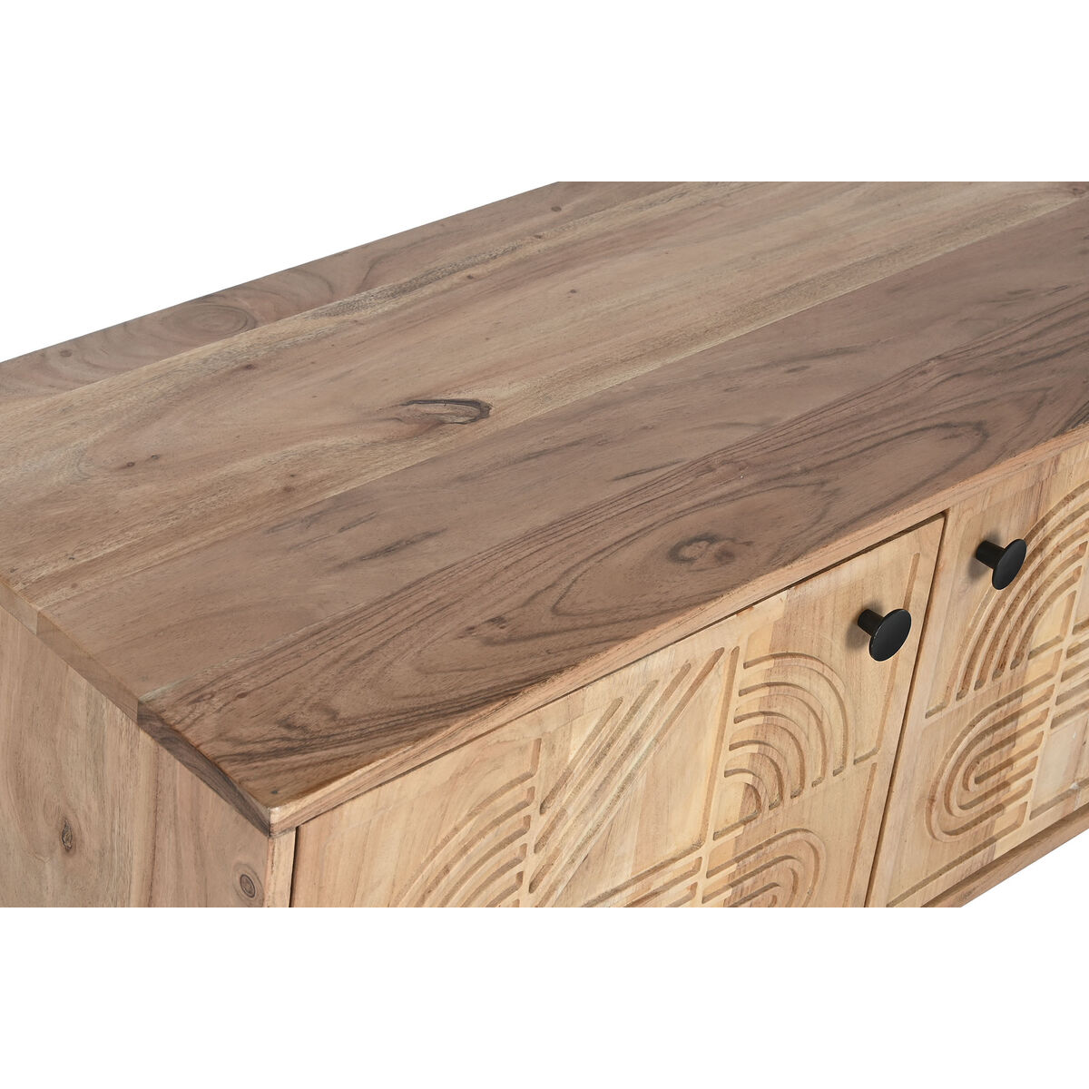 TV-möbler Home ESPRIT Brun Svart Metall Akaciaträ 145 x 40 x 52 cm - 6