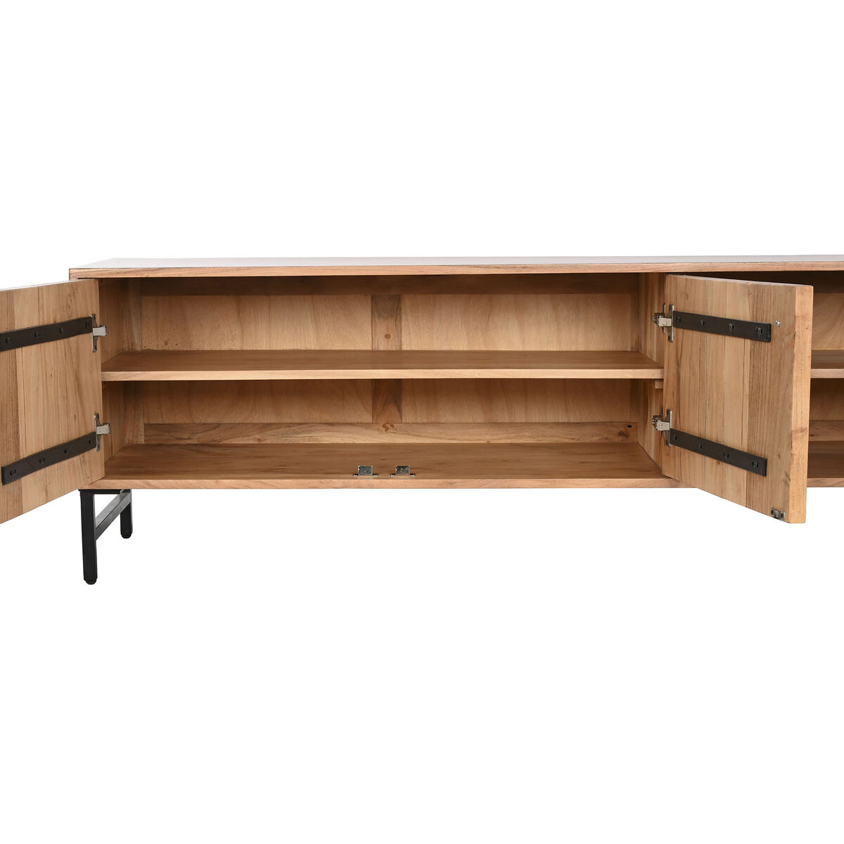 TV-möbler Home ESPRIT Brun Svart Metall Akaciaträ 145 x 40 x 52 cm - 3